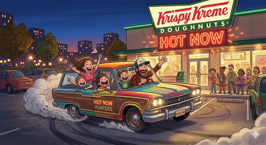 Cartoon Pic at Krispy Kreme