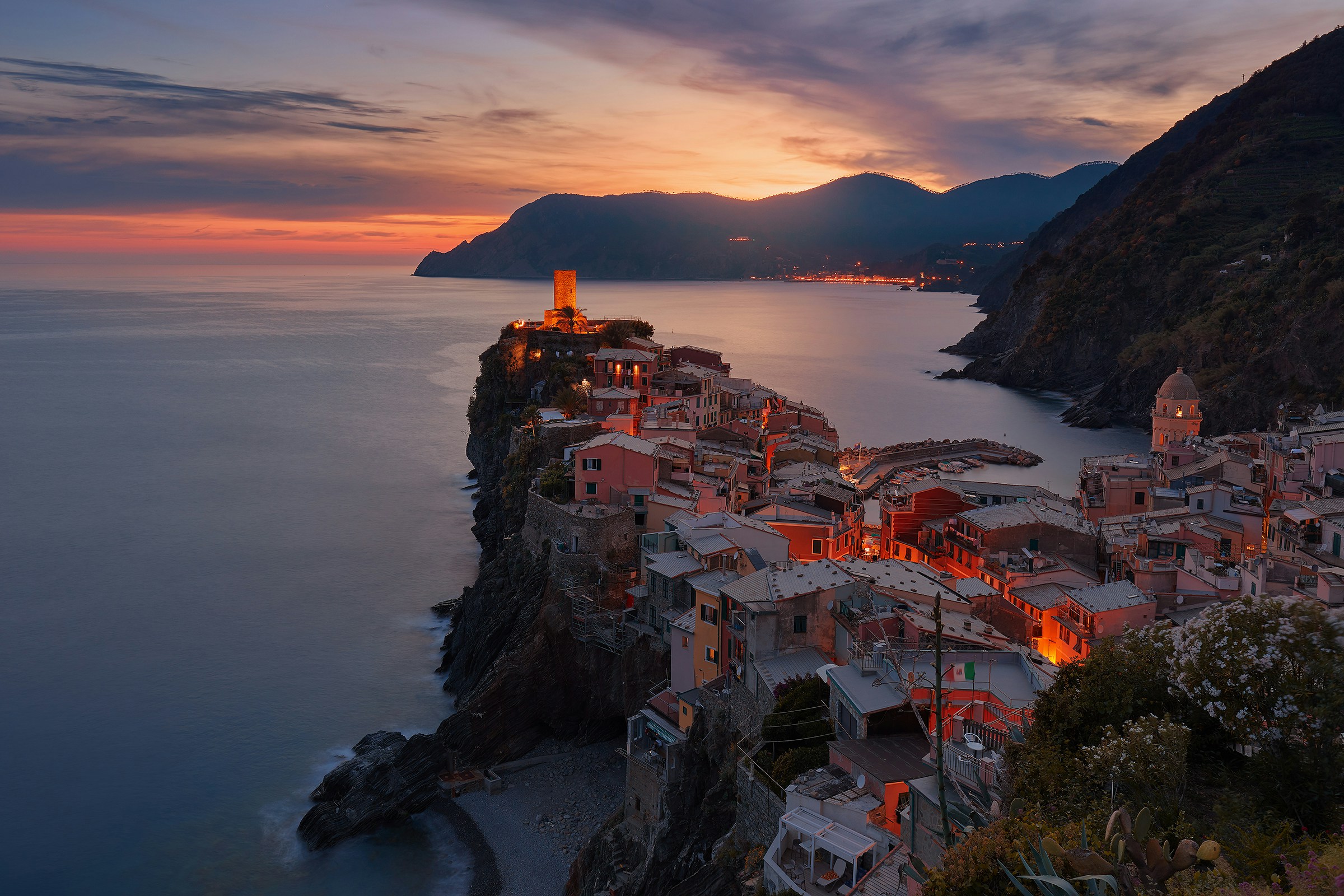 small town over the cliff