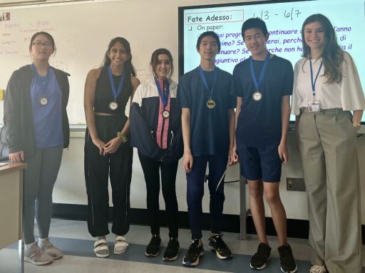 2024 National Italian Exam Contest gold medal winners group photo