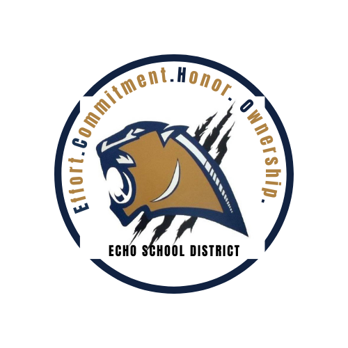 Echo Cougars logo with a cougar head