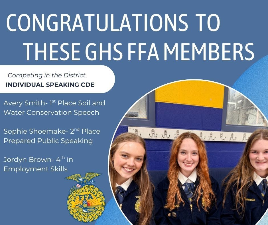 GHS FFA Individual Speaking Competition